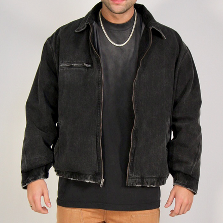 Vintage Denim Jacket - Faded Black