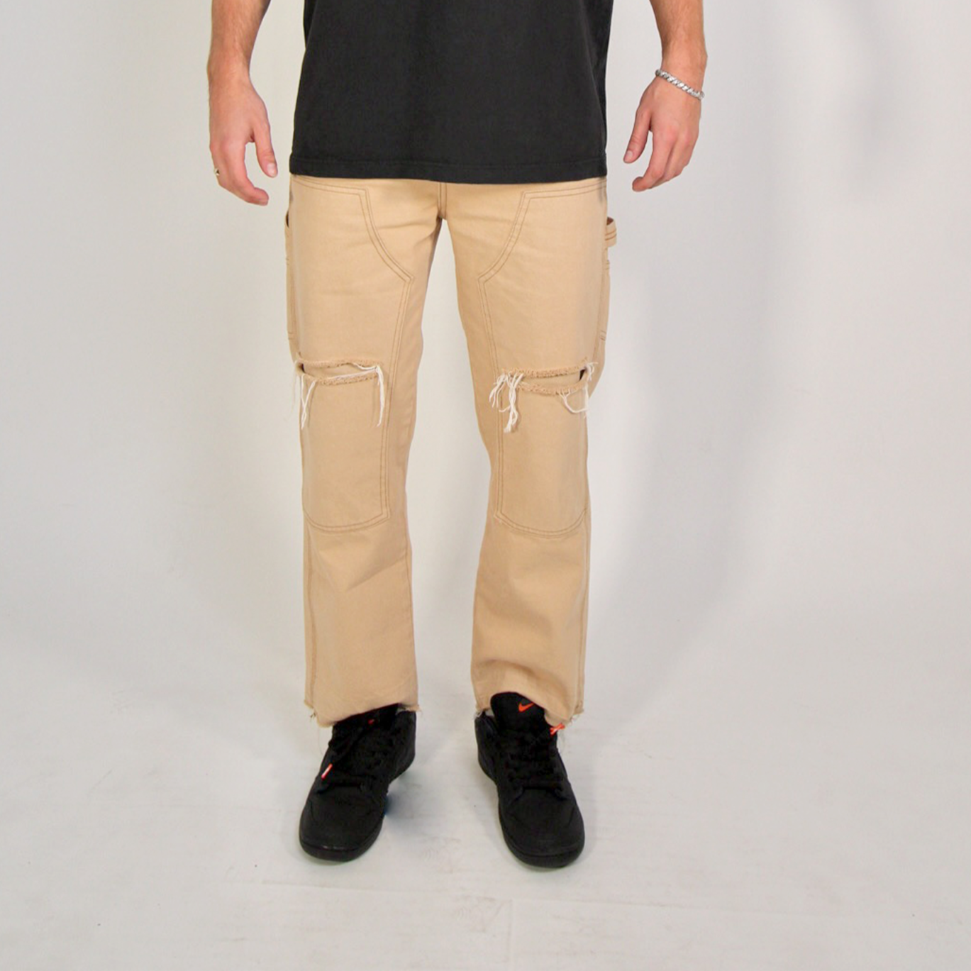 Double Knee Carpenter Pants - Tan